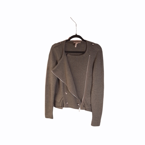 BCBGENERATION Sweater Jacket Long Sleeve Button Up Dark Olive Women's Size Small - Picture 2 of 9